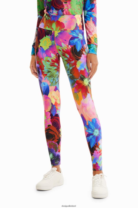 Desigual Women Floral stretch leggings Clothing PFVZ0B282