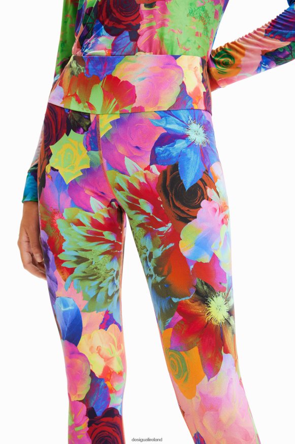Desigual Women Floral stretch leggings Clothing PFVZ0B282