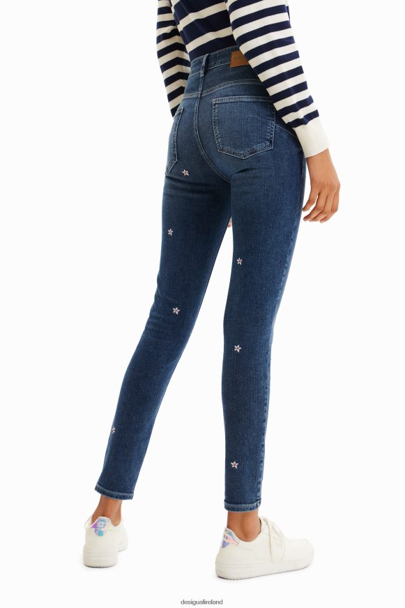 Desigual Women Flower skinny push-up jeans Clothing PFVZ0B445