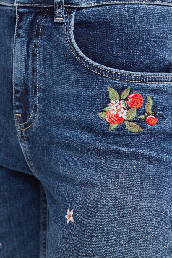 Desigual Women Flower skinny push-up jeans Clothing PFVZ0B445