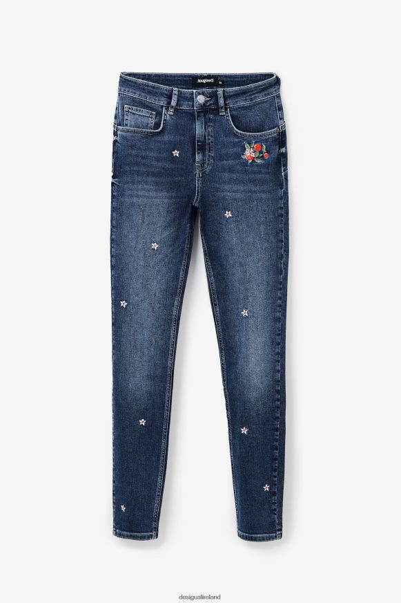 Desigual Women Flower skinny push-up jeans Clothing PFVZ0B445
