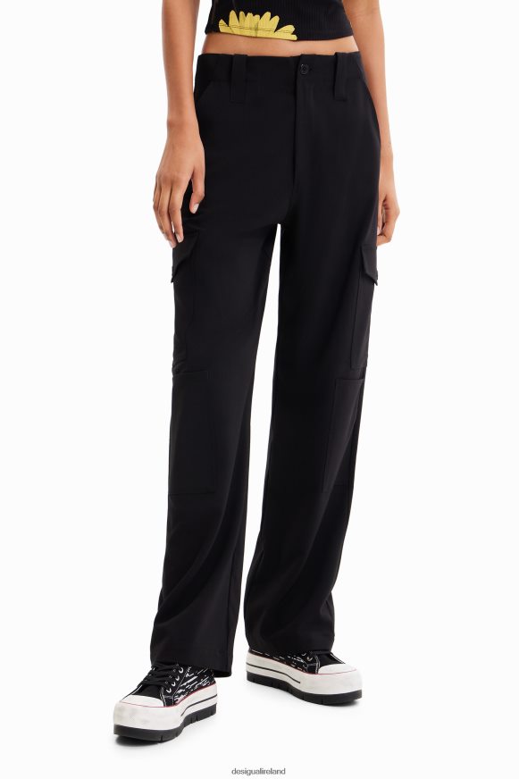 Desigual Women Flowy cargo trousers Clothing PFVZ0B198