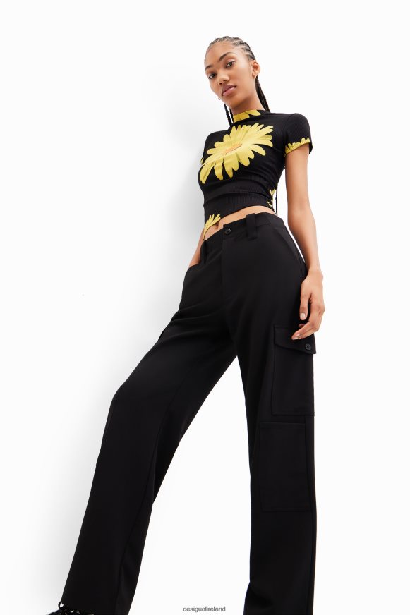 Desigual Women Flowy cargo trousers Clothing PFVZ0B198