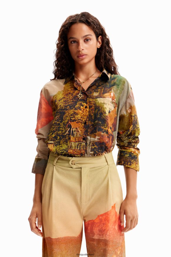 Desigual Women M. Christian Lacroix straight landscape trousers Clothing PFVZ0B68