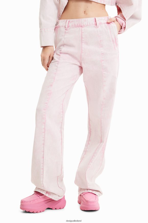 Desigual Women Maitrepierre wide leg straight jeans Clothing PFVZ0B924