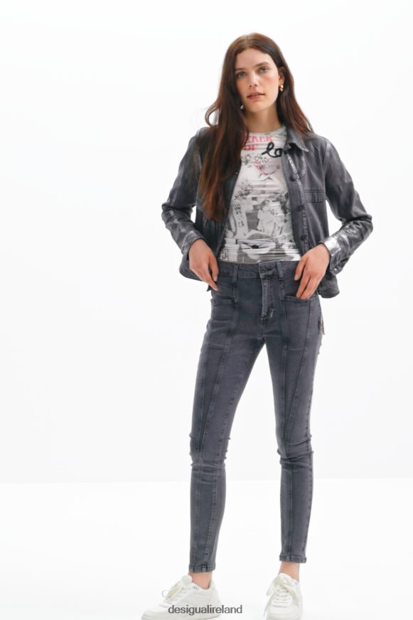 Desigual Women Metallic push-up skinny jeans Clothing PFVZ0B257