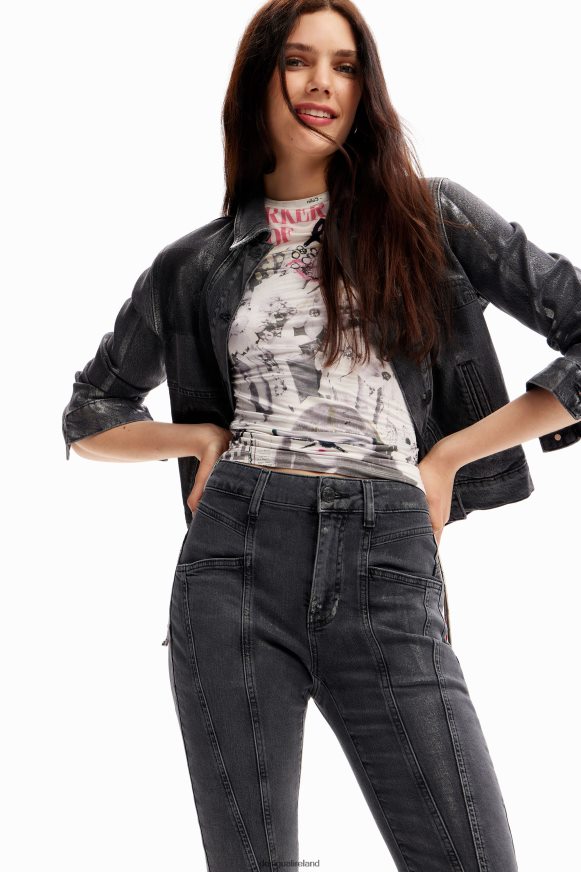 Desigual Women Metallic push-up skinny jeans Clothing PFVZ0B257