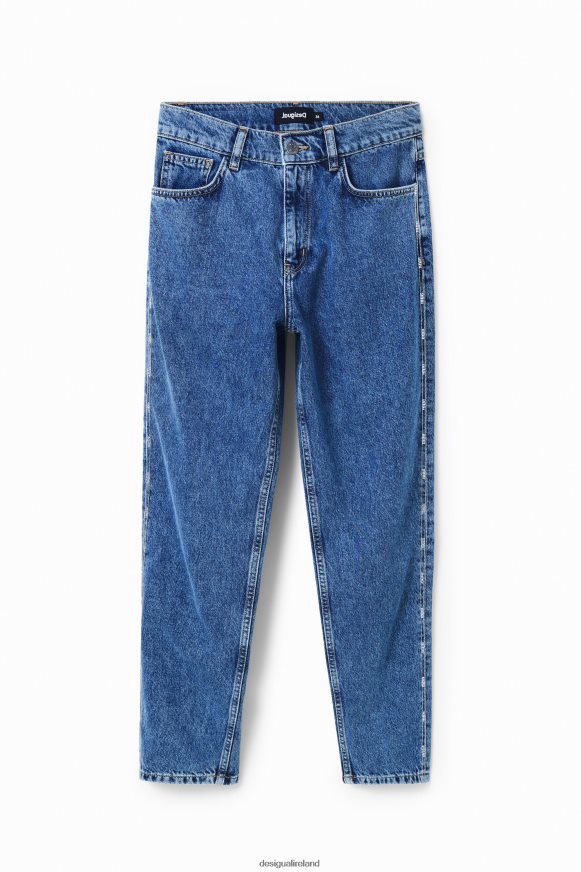 Desigual Women Rhinestone mom jeans Clothing PFVZ0B603
