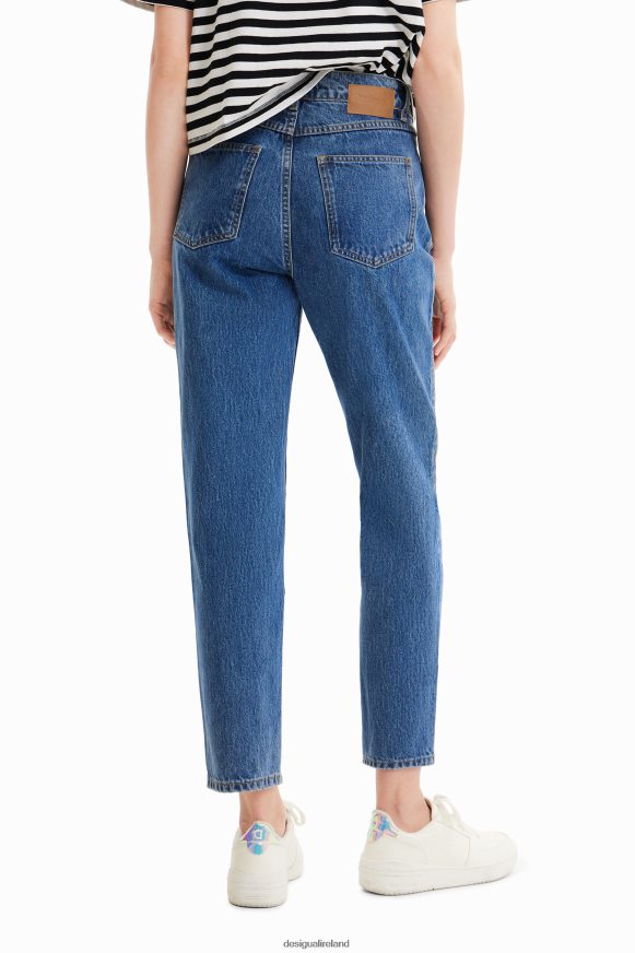 Desigual Women Rhinestone mom jeans Clothing PFVZ0B603