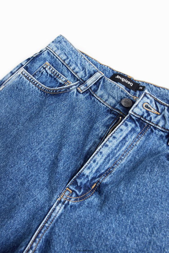 Desigual Women Rhinestone mom jeans Clothing PFVZ0B603