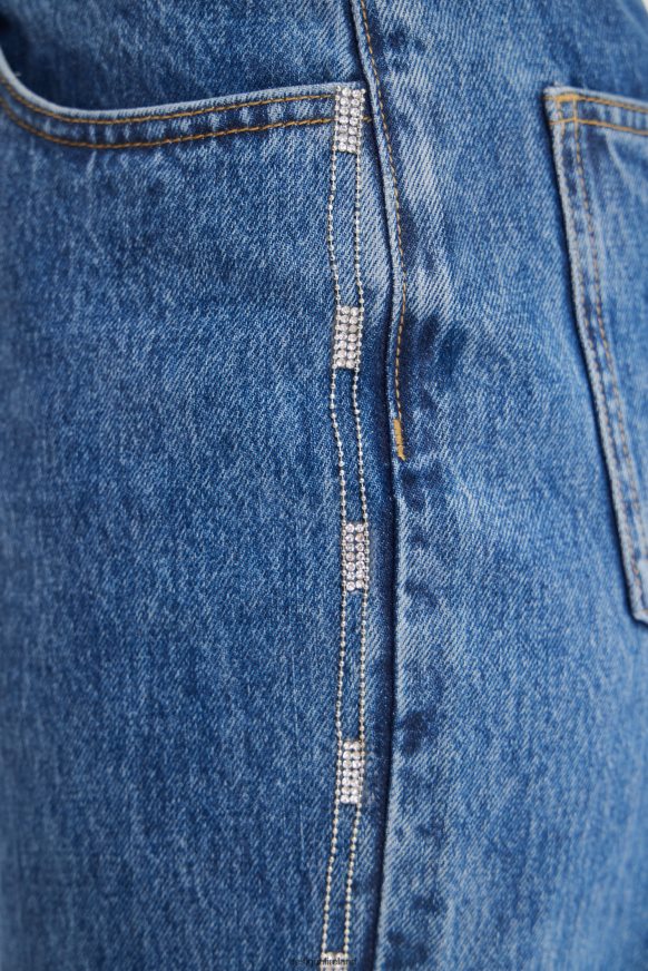 Desigual Women Rhinestone mom jeans Clothing PFVZ0B603