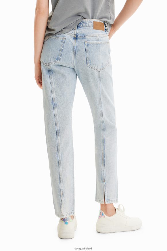 Desigual Women Rhinestone straight jeans Clothing PFVZ0B583