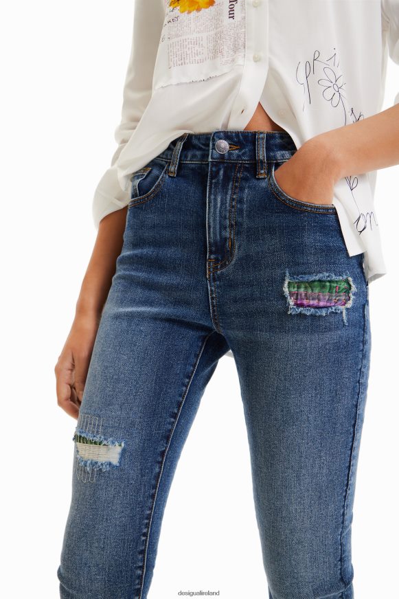 Desigual Women Ripped slim push-up jeans Clothing PFVZ0B729