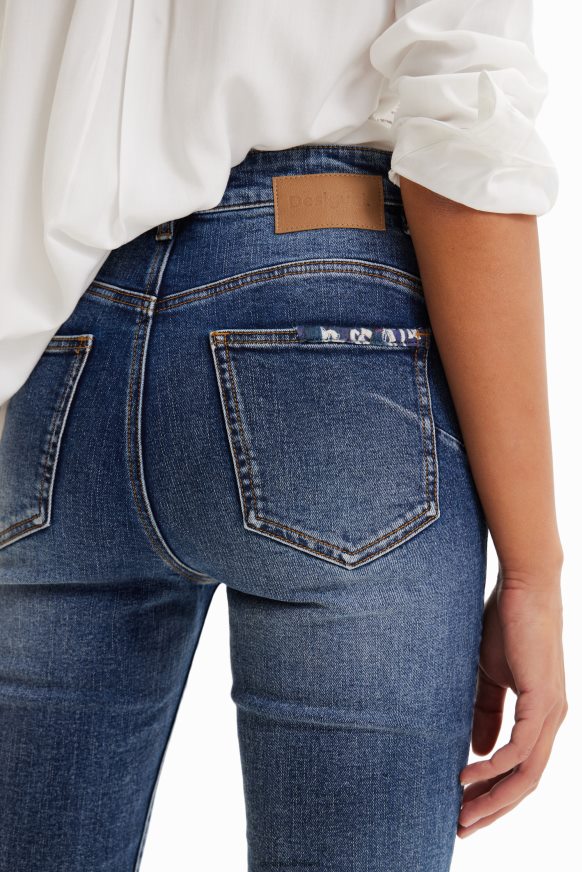 Desigual Women Ripped slim push-up jeans Clothing PFVZ0B729