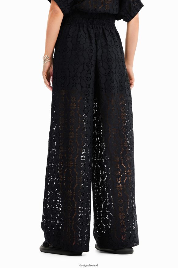 Desigual Women Sheer lace trousers Clothing PFVZ0B420