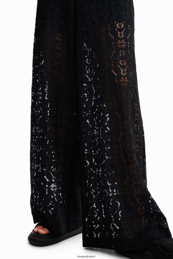 Desigual Women Sheer lace trousers Clothing PFVZ0B420