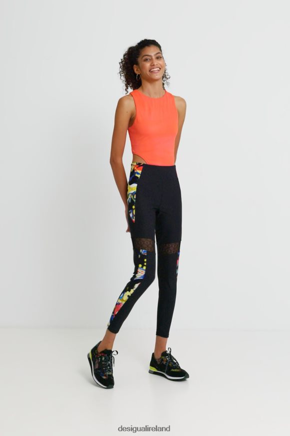 Desigual Women Slim leggings flowers Clothing PFVZ0B1061