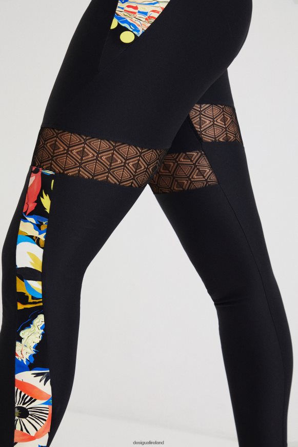Desigual Women Slim leggings flowers Clothing PFVZ0B1061