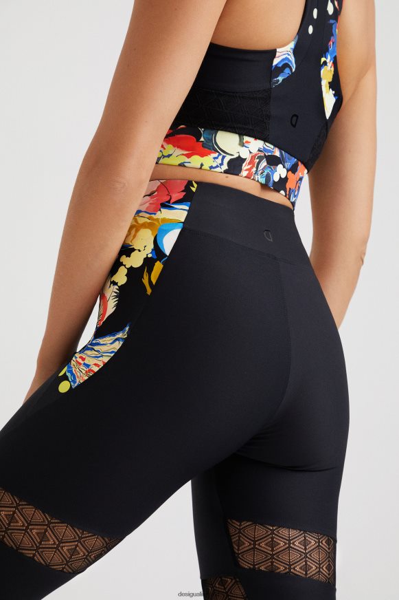 Desigual Women Slim leggings flowers Clothing PFVZ0B1061