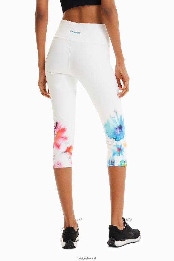 Desigual Women Sport floral cropped leggings Clothing PFVZ0B906