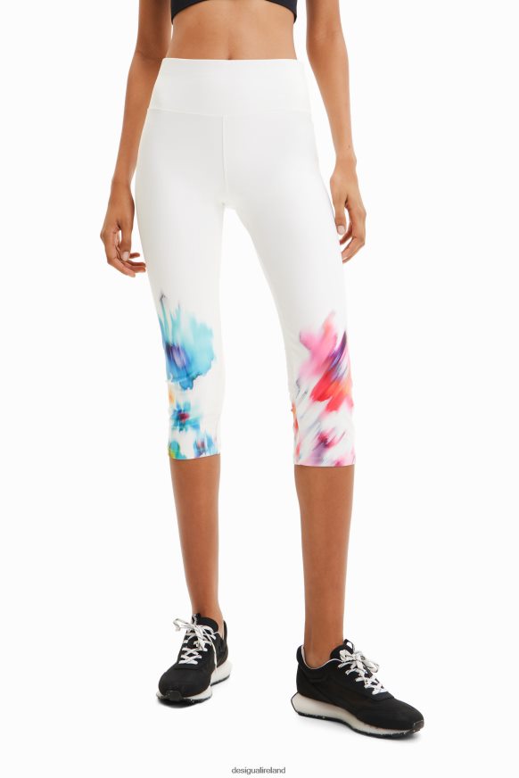 Desigual Women Sport floral cropped leggings Clothing PFVZ0B906