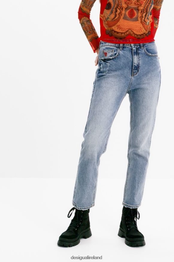 Desigual Women Straight ankle grazer jeans Clothing PFVZ0B517