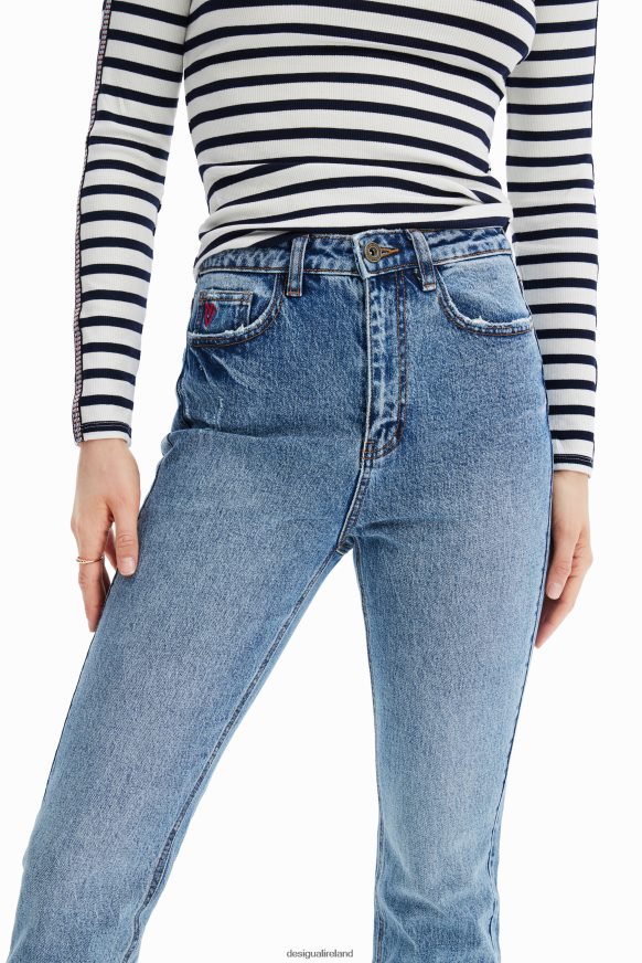 Desigual Women Straight ankle grazer jeans Clothing PFVZ0B517