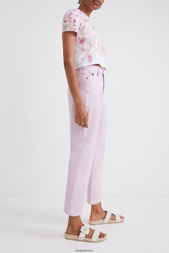 Desigual Women Straight cropped jeans Clothing PFVZ0B437