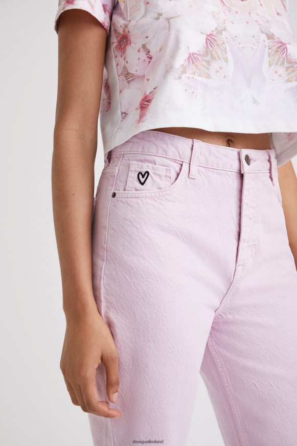 Desigual Women Straight cropped jeans Clothing PFVZ0B437