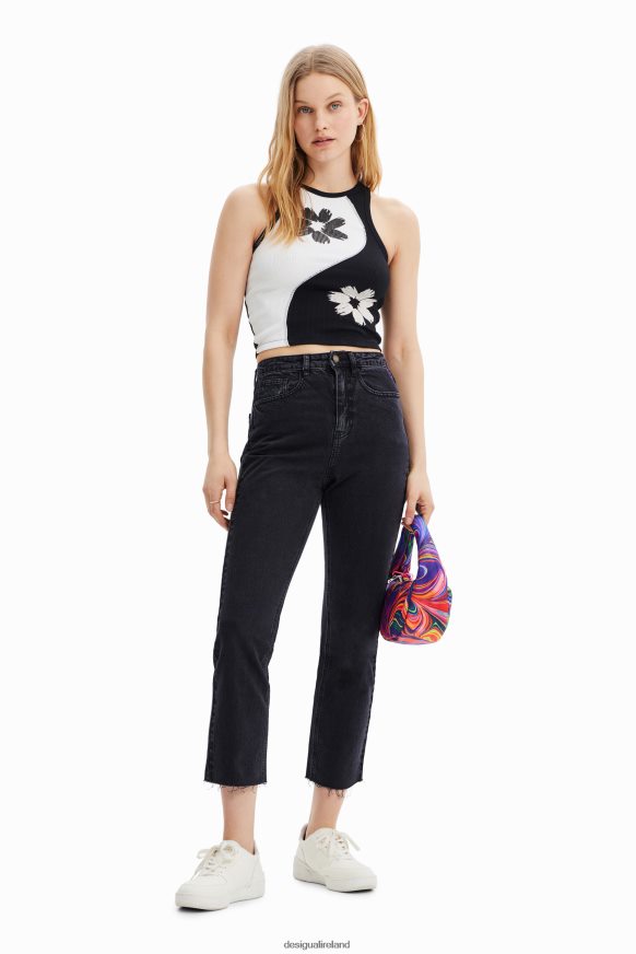 Desigual Women Straight cropped jeans Clothing PFVZ0B446