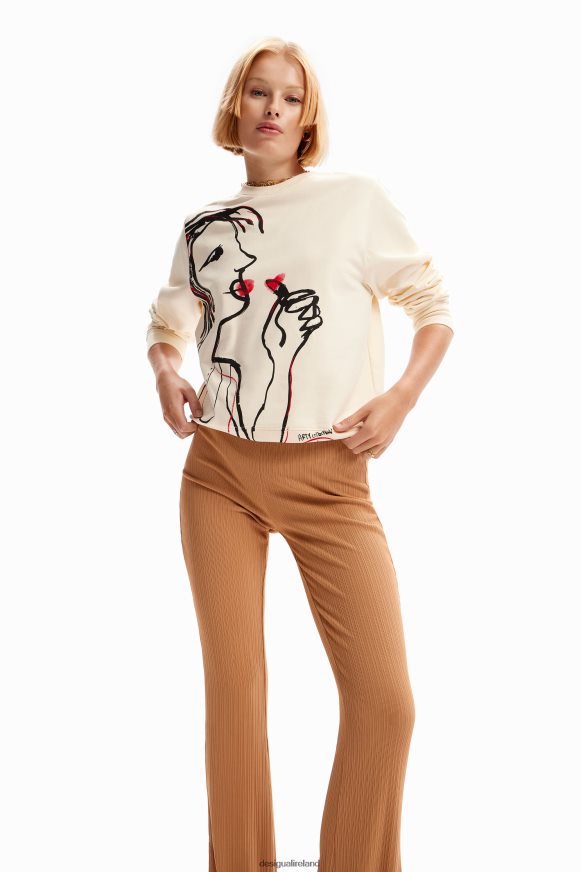 Desigual Women Stretch flare trousers Clothing PFVZ0B18