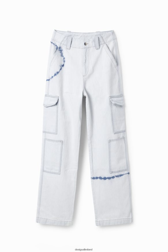 Desigual Women Tie-dye cargo jeans Clothing PFVZ0B880