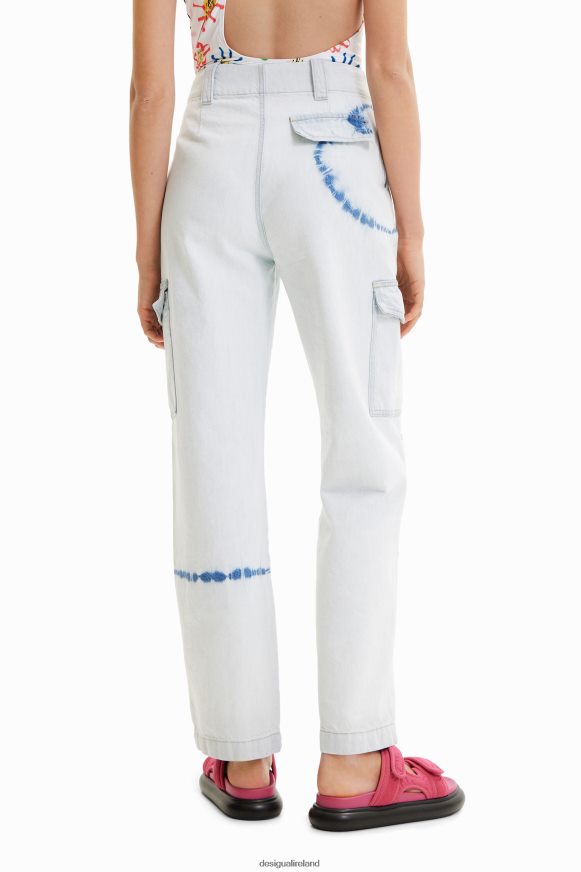 Desigual Women Tie-dye cargo jeans Clothing PFVZ0B880