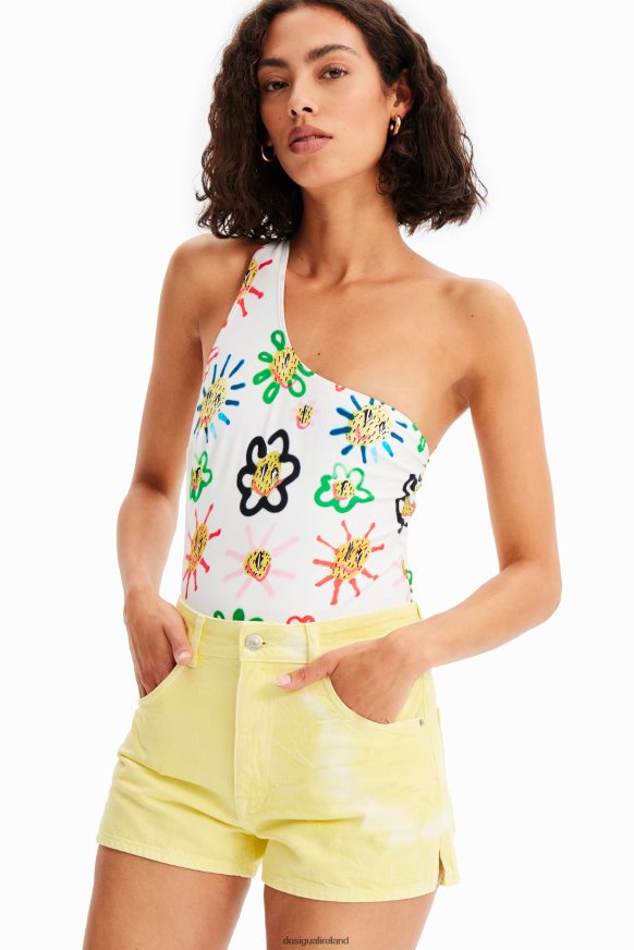 Desigual Women Tie-dye denim shorts Clothing PFVZ0B796