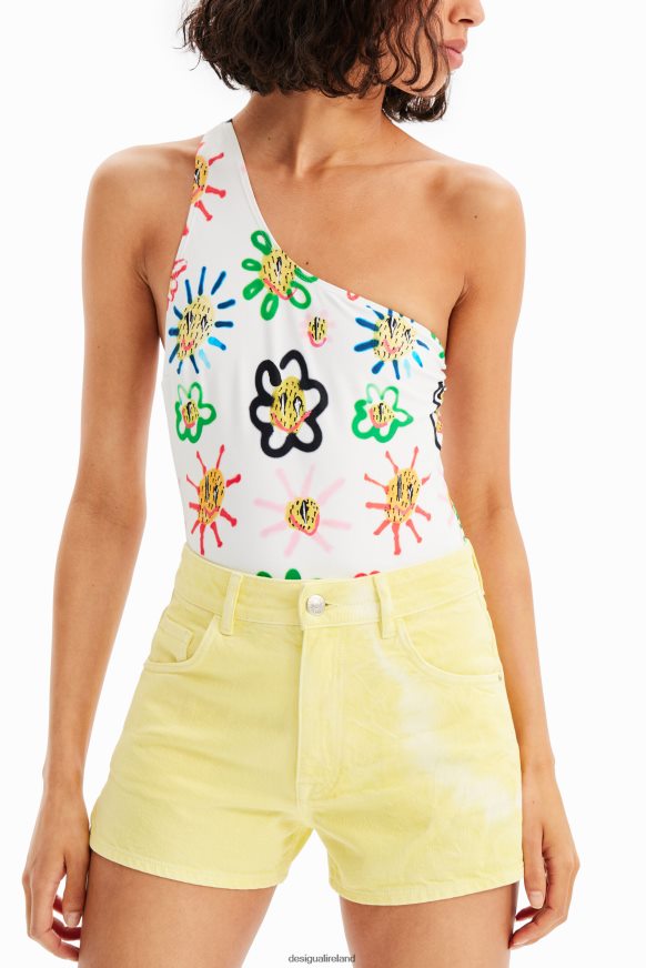 Desigual Women Tie-dye denim shorts Clothing PFVZ0B796