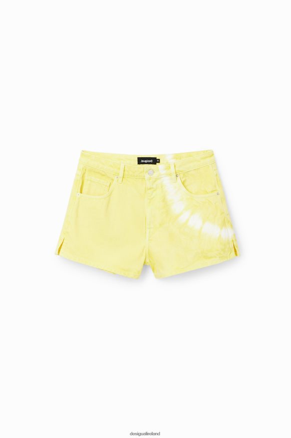 Desigual Women Tie-dye denim shorts Clothing PFVZ0B796