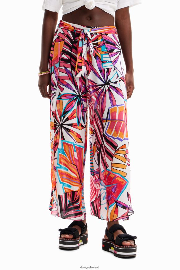 Desigual Women Tropical slit trousers Clothing PFVZ0B519
