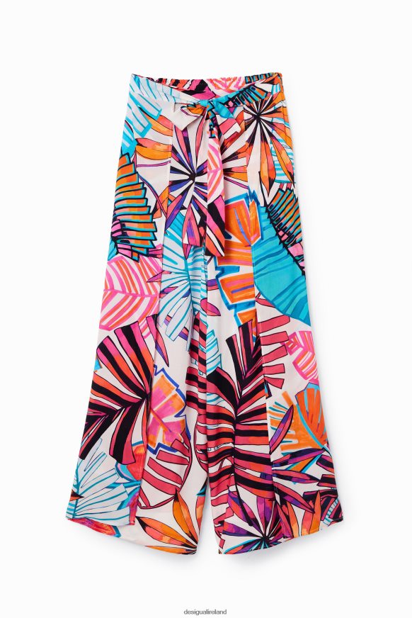 Desigual Women Tropical slit trousers Clothing PFVZ0B519