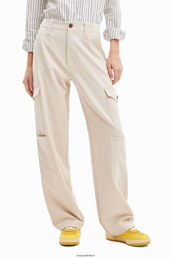 Desigual Women Wide cargo trousers Clothing PFVZ0B898