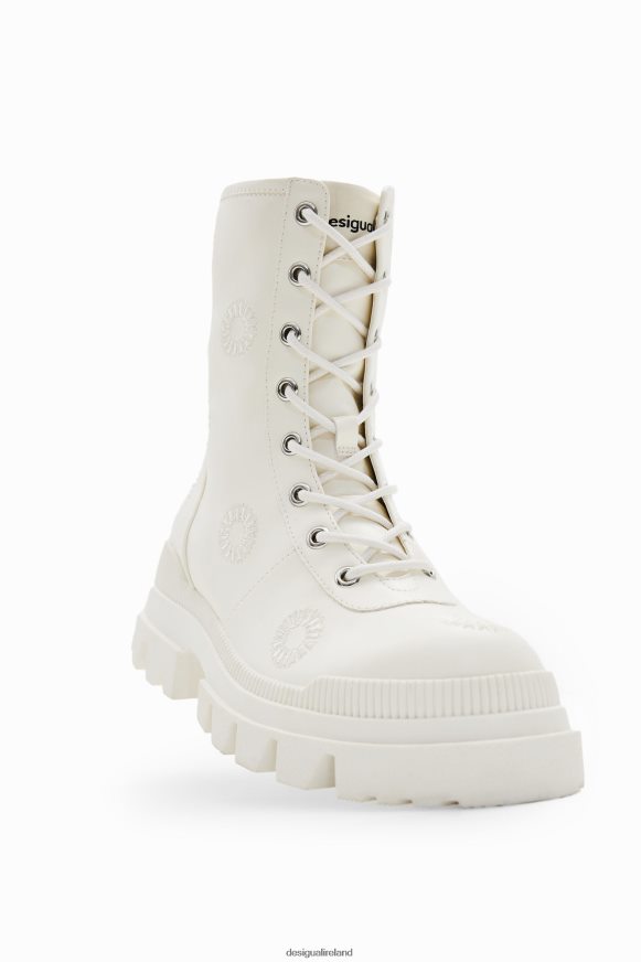 Desigual Women Embroidered track-sole boots Footwear PFVZ0B1496