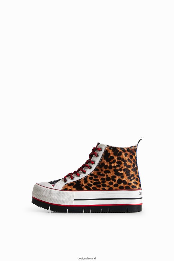 Desigual Women Animal print high-top platform sneakers Footwear PFVZ0B1473