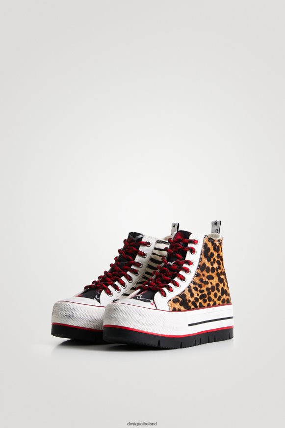Desigual Women Animal print high-top platform sneakers Footwear PFVZ0B1473