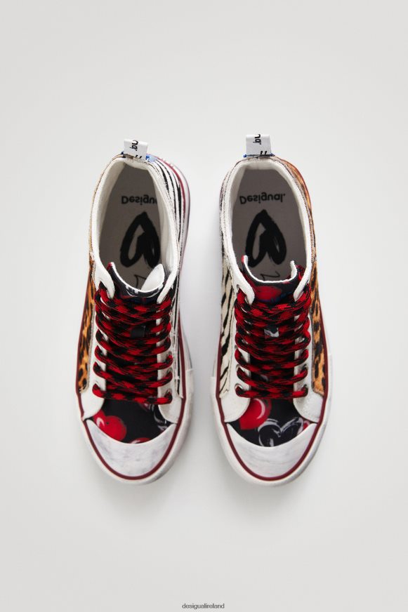 Desigual Women Animal print high-top platform sneakers Footwear PFVZ0B1473