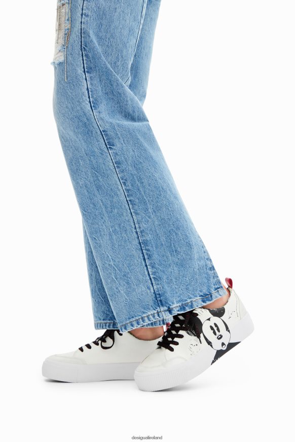 Desigual Women Disney's Mickey Mouse craquelure sneakers Footwear PFVZ0B1023