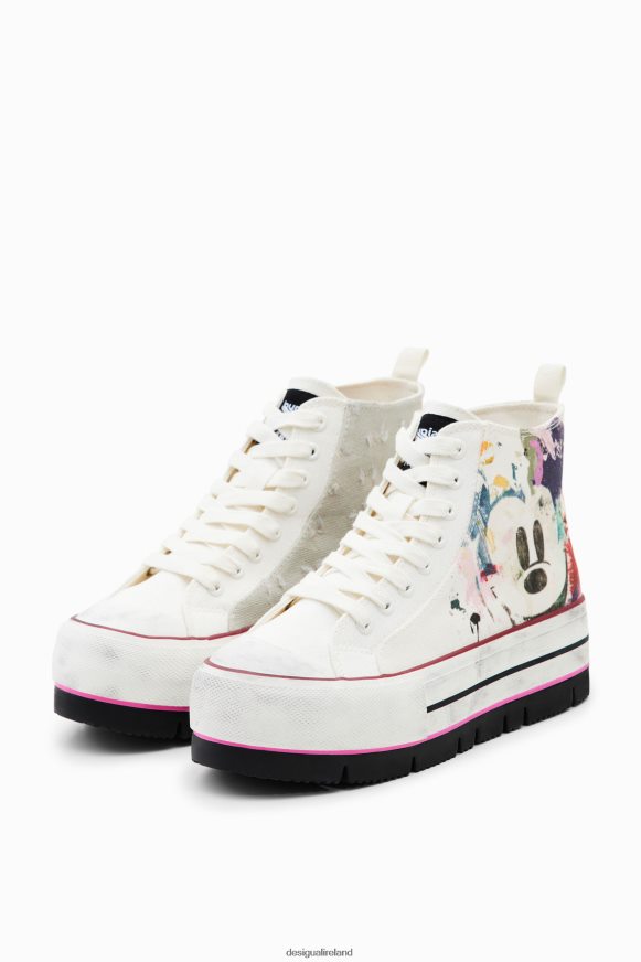 Desigual Women Disney's Mickey Mouse high-top platform sneakers Footwear PFVZ0B1511