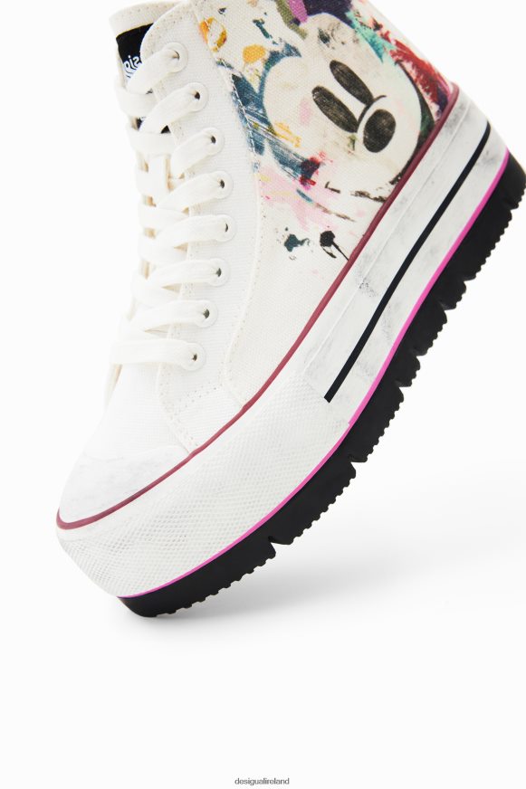 Desigual Women Disney's Mickey Mouse high-top platform sneakers Footwear PFVZ0B1511