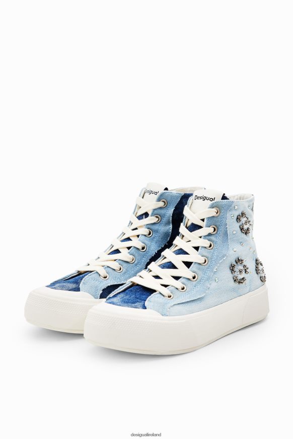 Desigual Women High-top denim sneakers Footwear PFVZ0B1469