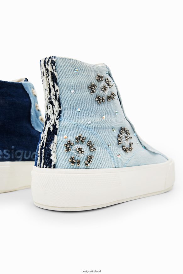Desigual Women High-top denim sneakers Footwear PFVZ0B1469