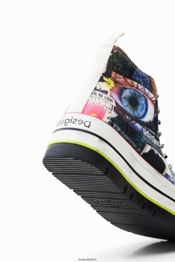 Desigual Women High-top platform collage sneakers Footwear PFVZ0B1464