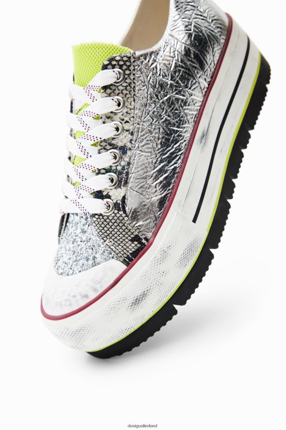 Desigual Women Low platform patch sneakers Footwear PFVZ0B1472